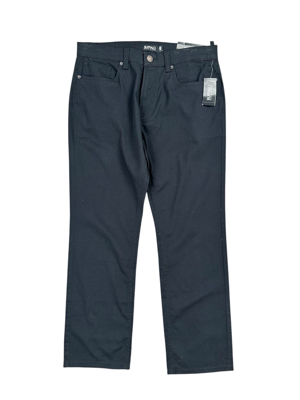 Buffalo David Bitton Straight Six Black Chino Jeans Black NWT — Size 33x30